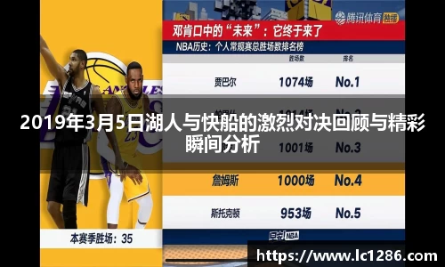 2019年3月5日湖人与快船的激烈对决回顾与精彩瞬间分析